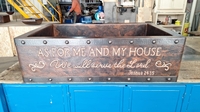 Image Copper Kitchen Sink Farmhouse Sink Single Well <B>Joshua 24:15</B>