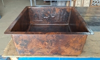 Image Square Copper Kitchen <b>Woodland</b> Bar  Sink Available in 15