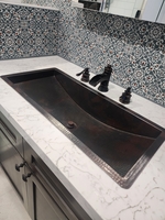 Image Drop In Copper Bathroom Trough Sin