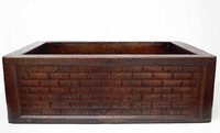 Image Copper Farmhouse BRICK Apron Front Sink Available in 30,