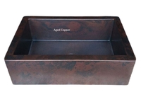 Image Copper Kitchen Farmhouse Sink Single Well