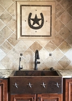 Image Farmhouse Copper Kitchen Sink <b>STAR</b> Design #ST4