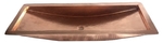 Shiny Copper Trough Bath Sink Available in Three Sizes | Rectangular