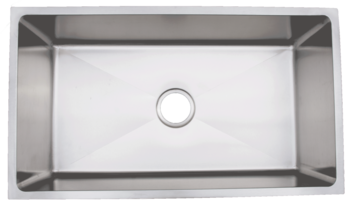 Urban PlaceRadial Edges R- ZS-300 Single Bowl Stainless Steel Kitchen Sink