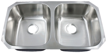 Leonet LE-191A Victoria 50/50 Double Bowl Undermount Stainless Steel Kitchen Sin